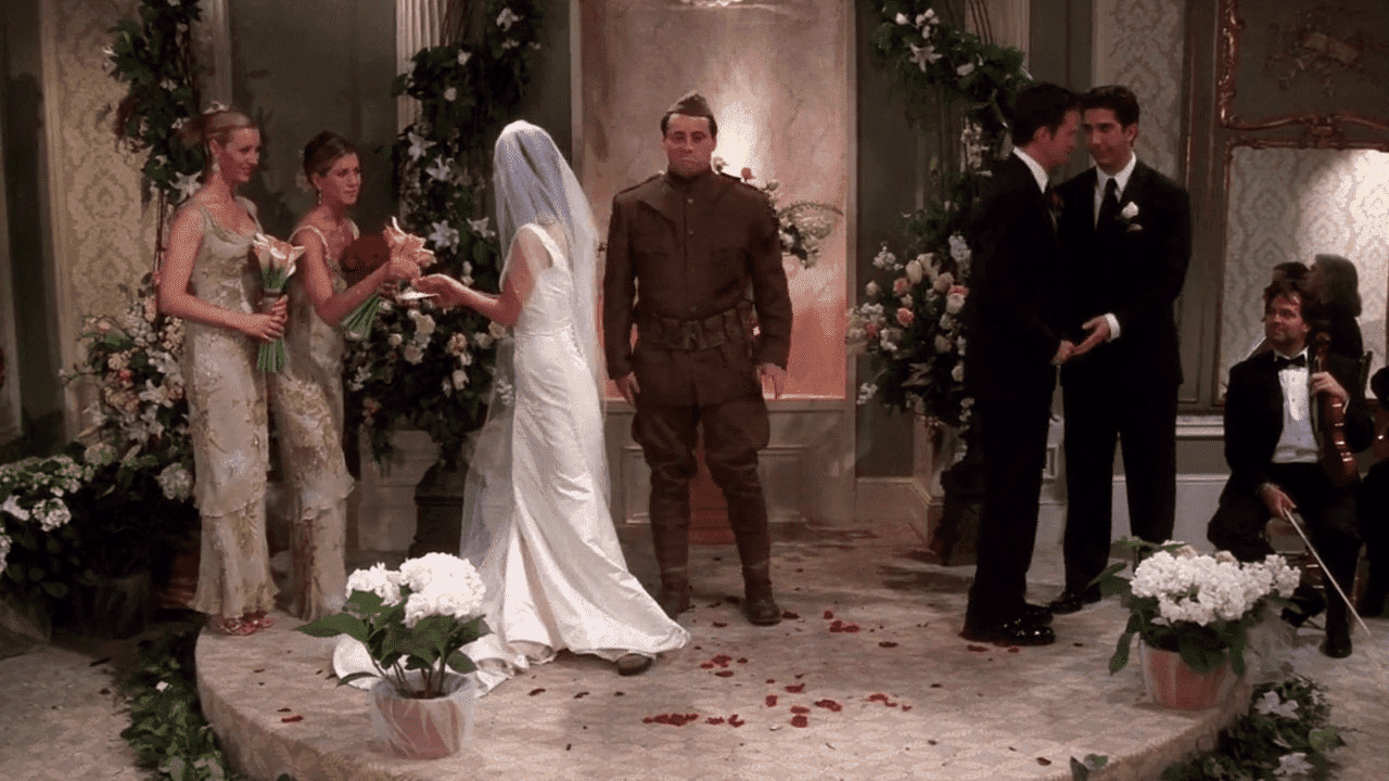 Error Friends episodio El de la boda de Chandler y Monica, Parte 2