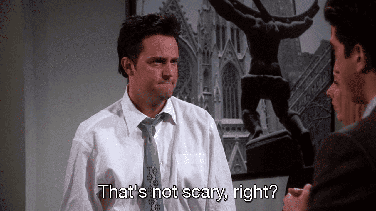 Error Friends episodio El de la boda de Chandler y Monica, Parte 2