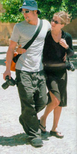Jennifer y Brad en España